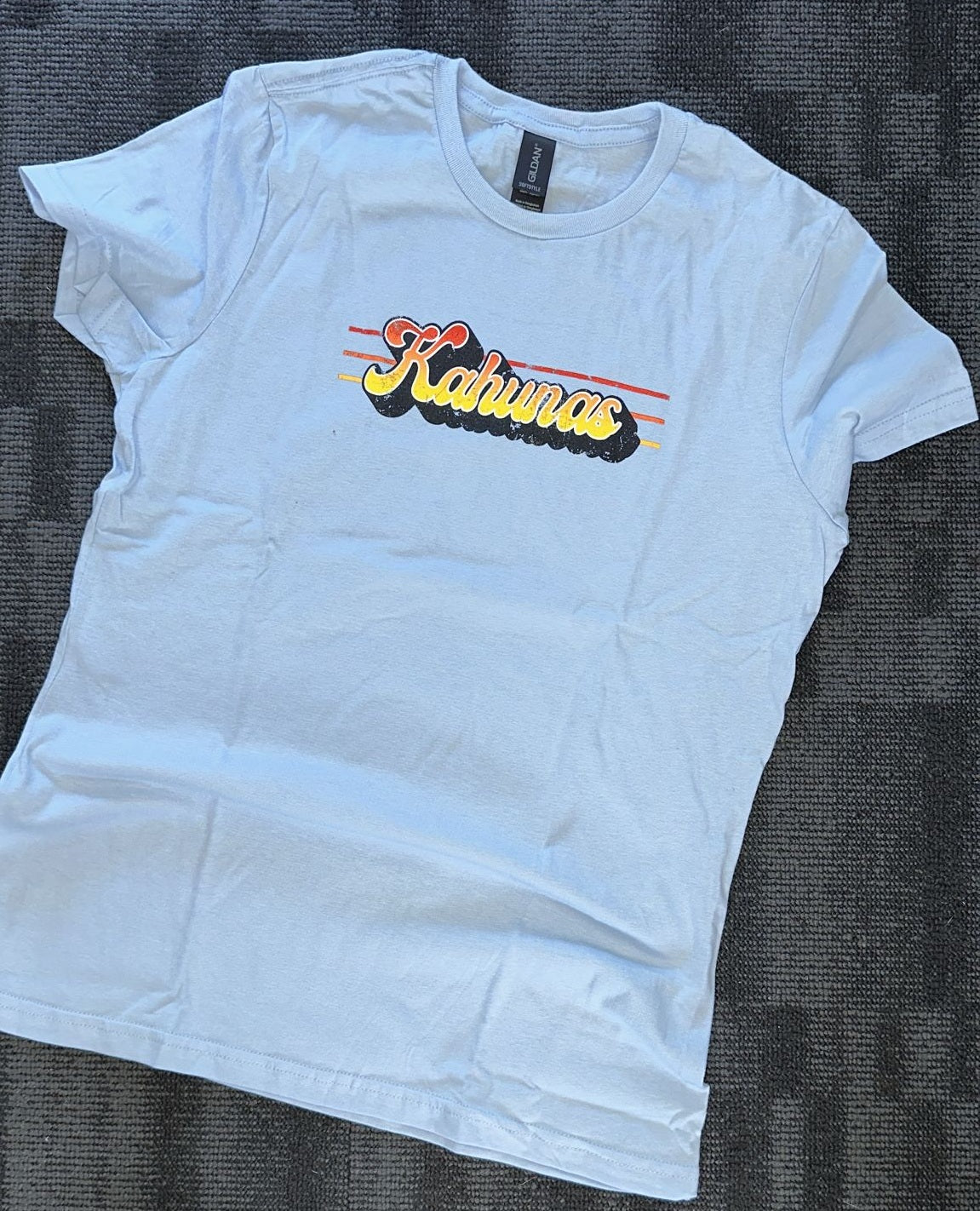 Blue Ladies Retro T Shirt